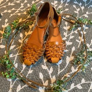 American Eagle Outfitters Brown Leather Sandals